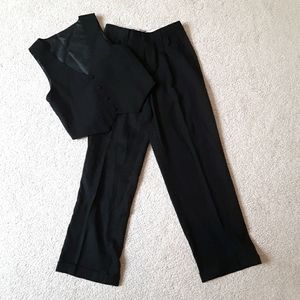Boy's Black Suit Vest and Pants